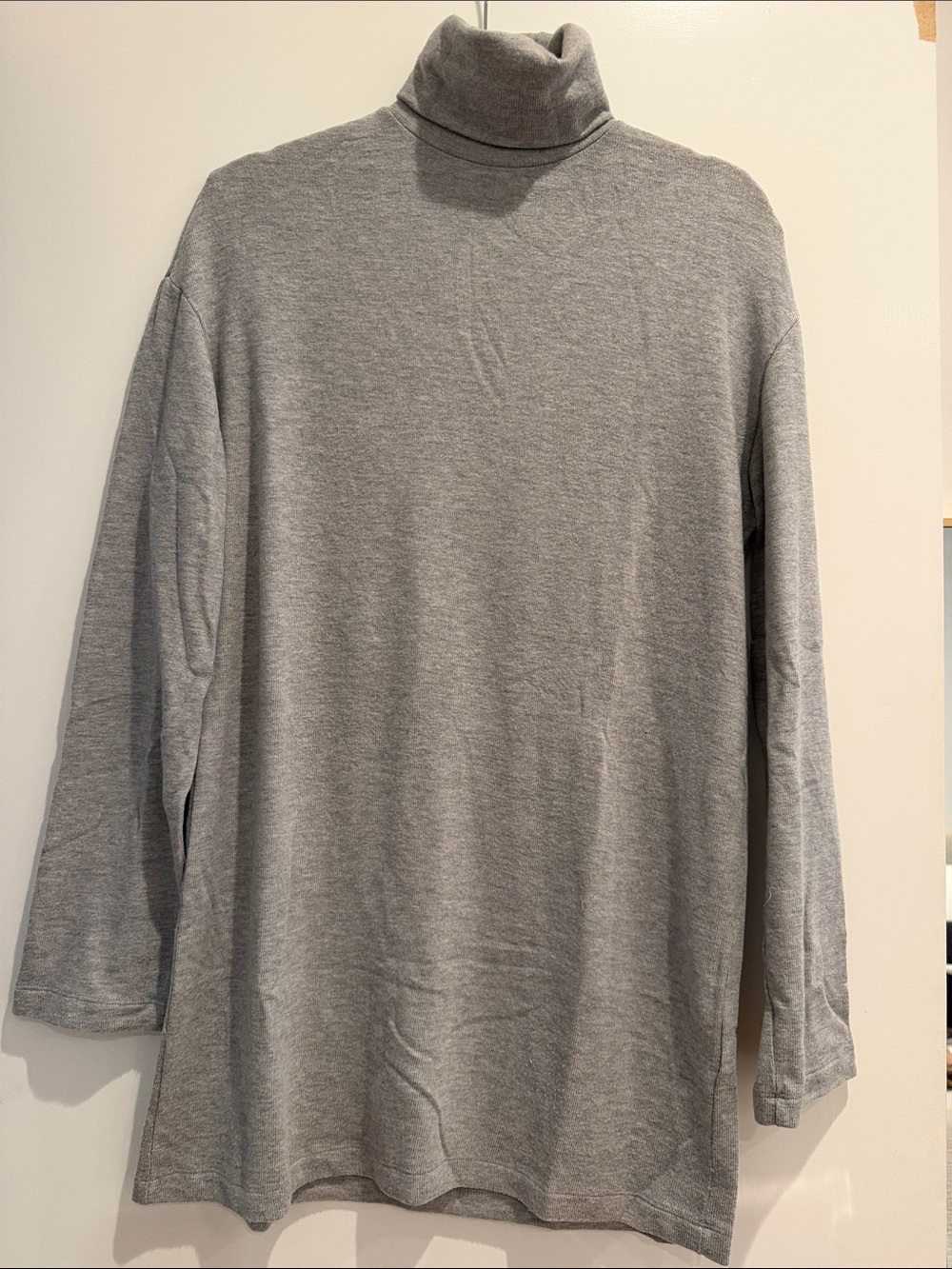 Reformation Gray Turtleneck Sweater Dress